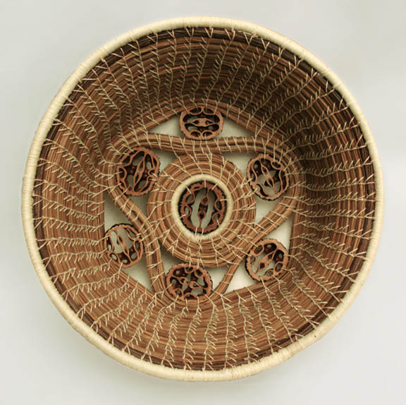Black Walnut Pine Needle Basket